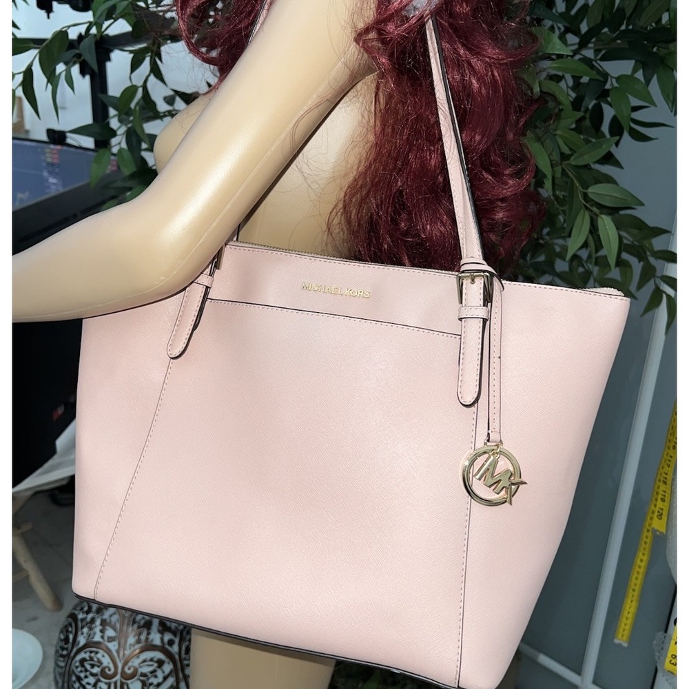 Michael Kors Jet Set Large Saffiano Leather Tote Bag Pink(15-b0)